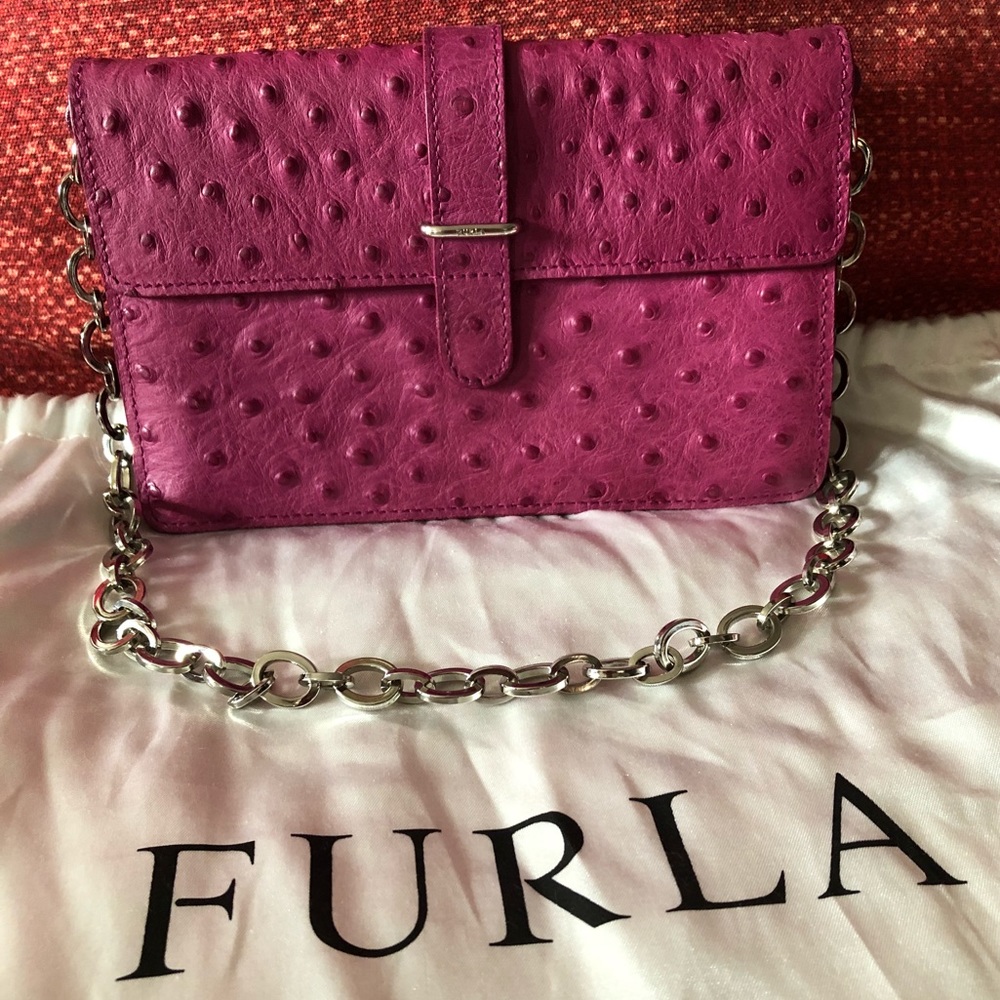 Furla Ostritch Leather bag